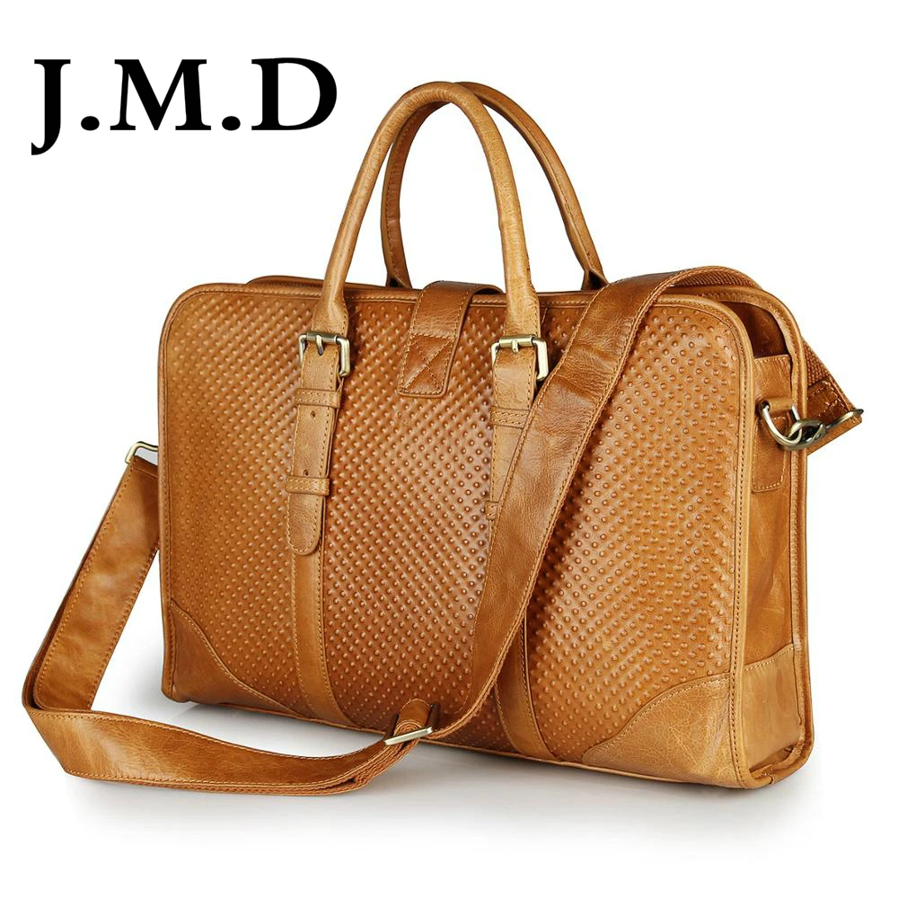 

J.M.D 2017 New Arrival 100% Leather Briefcases Men's First Layer of Leather Handbags 7339