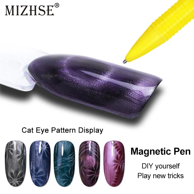 MIZHSE 1 шт. дизайн ногтей магнитный инструмент ручка для DIY волшебный 3D наконечник Магнитный кошачий глаз гель-карандаш 3D Раскрашивание Гель-лак для живописи