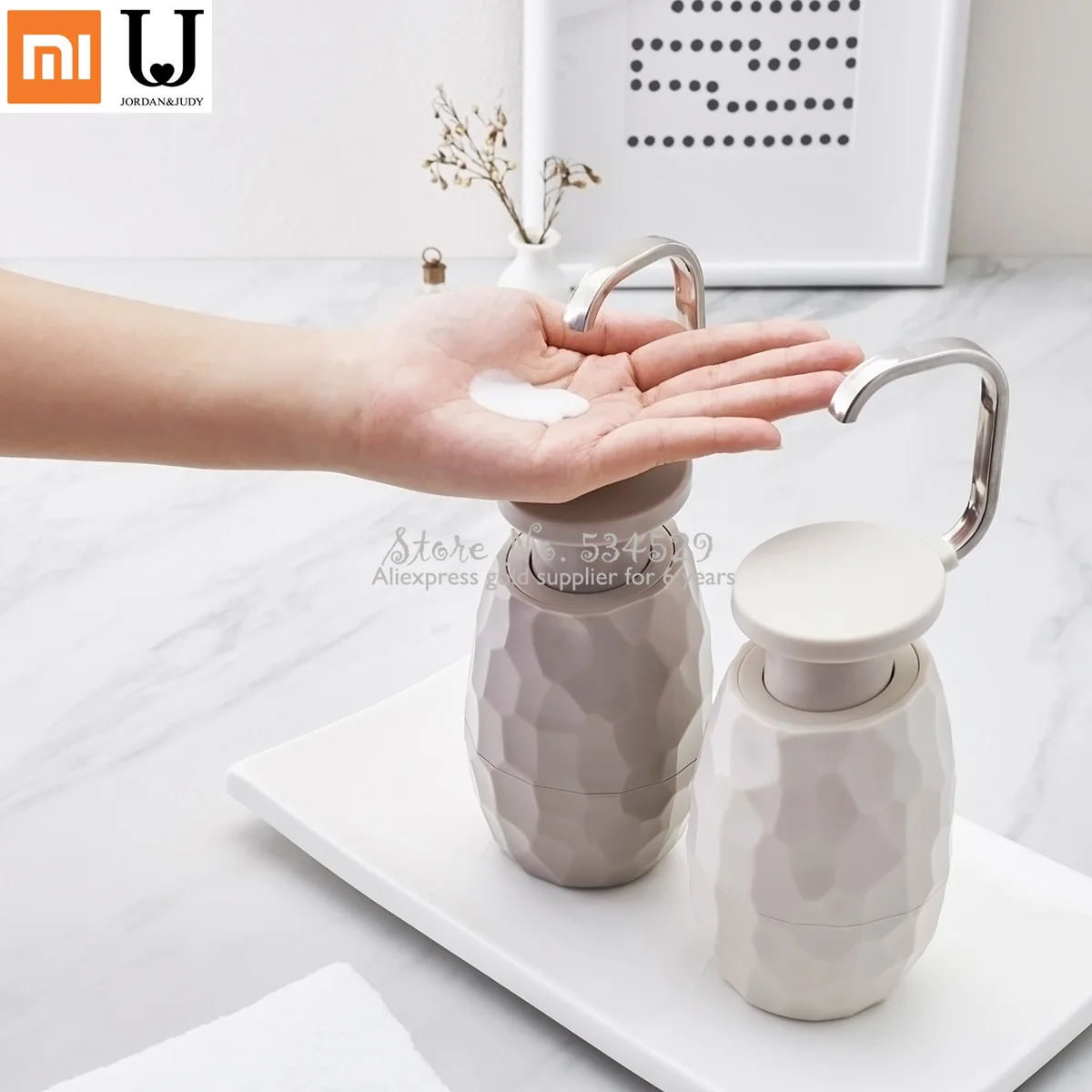 

36% Home Xiaomi 400ml Hand Sanitizer Bottle Creative Hand Soap Presser Household Single Hand Press Washing Soap Liquid Bottle