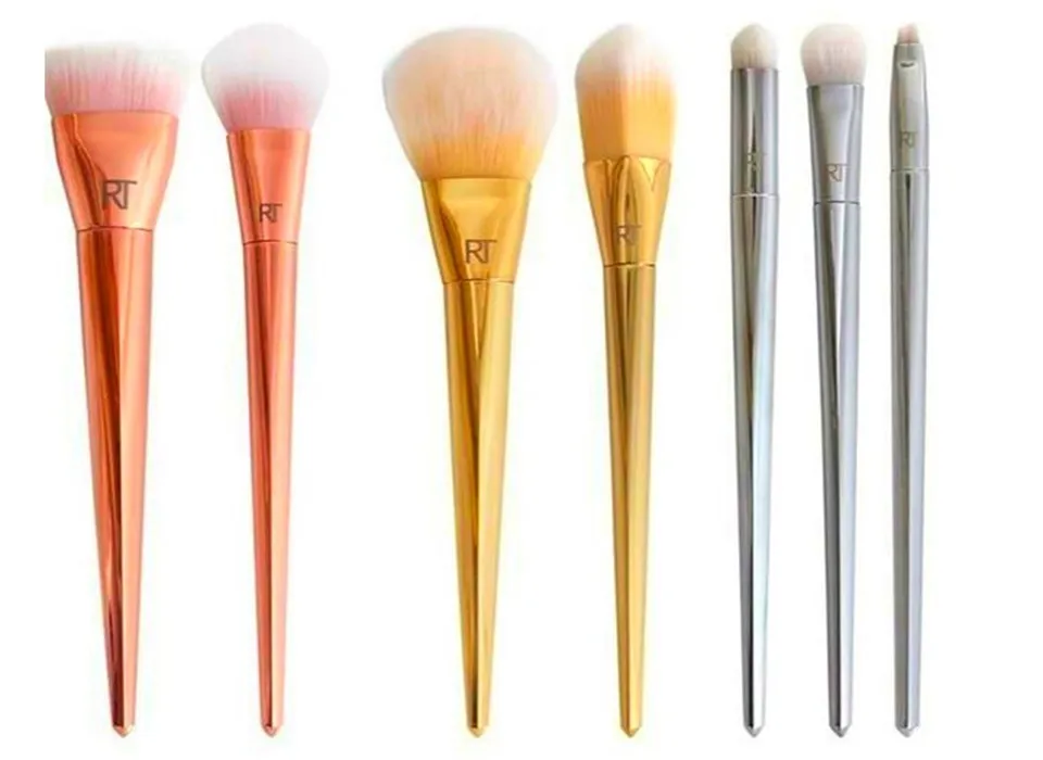 Real Techniques Ultimate Make up Brushs Maquillage Makeup Brushs Powder Loose Box Belt foundation brush free shipping