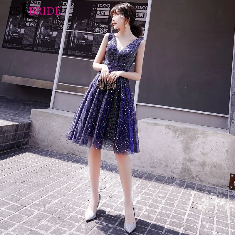 

Royak Blue Evening Gowns for Women Robe De Soiree Starry Sky Fashion Evening Dress Party Elegant Arabic Long Formal Dress ES2553