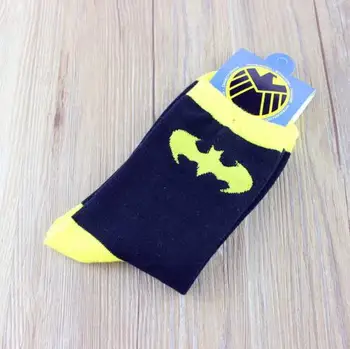 

15 pairs/lot Hot Superman Batman Captain America cartoon odd future happy socks character pattern Superheroes happy socks