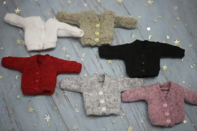 

New [1/12Doll Cardigan ] OB11 Sweater Ob11 Clothes (Fit Ob11,obitsu11,BJD12,cu-poche,mini salon)