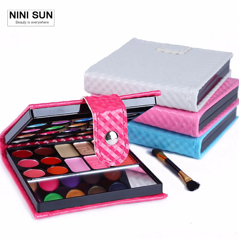 

New Make Up Set 32Color Wet Shine Eye shadow Blush Lip Gloss Eyebrow Cosmetic Makeup Palette Set De Maquillaje With Brush Mirror