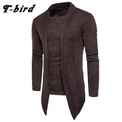 T-Bird 2017 Горячая Распродажа одежды весенний кардиган мужской модный качественный хлопковый свитер мужской повседневный серый красный