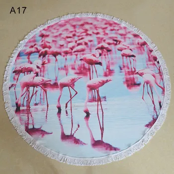 

Large Round with Tassel Circle Bohemia Beach Towel Wash Cloth Reactive Print Bath Towel Sports Towel Polyeste ST-1728