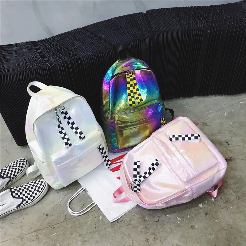 2018 Новый семь Цвет рюкзак женский Корейская версия Harajuku индивидуальность