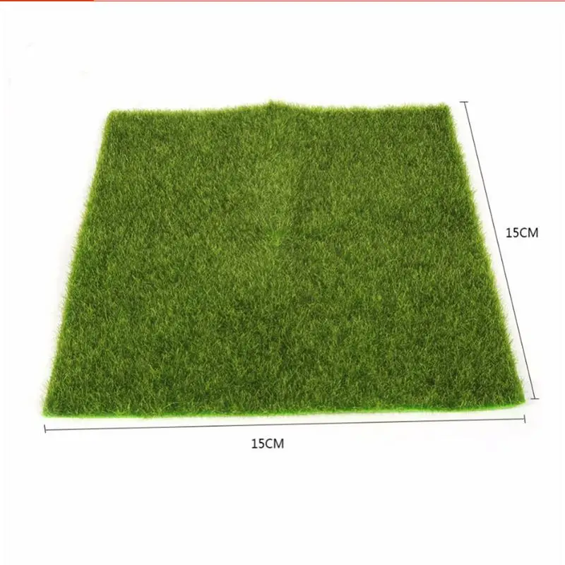 Инновационная микро Ландшафтная искусственная трава аксессуары для дома украшение аквариума искусственный газон сад настоящий сенсорный мох - Цвет: 15x15