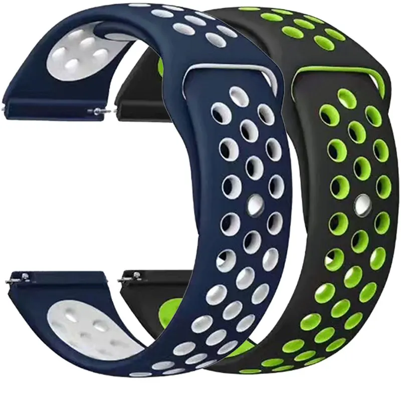 

Original Silicone Watch Strap For Xiaomi Huami Amazfit Stratos Pace 2/2S Smart Band Breathable 22 MM Strap For Samsung Gear S3