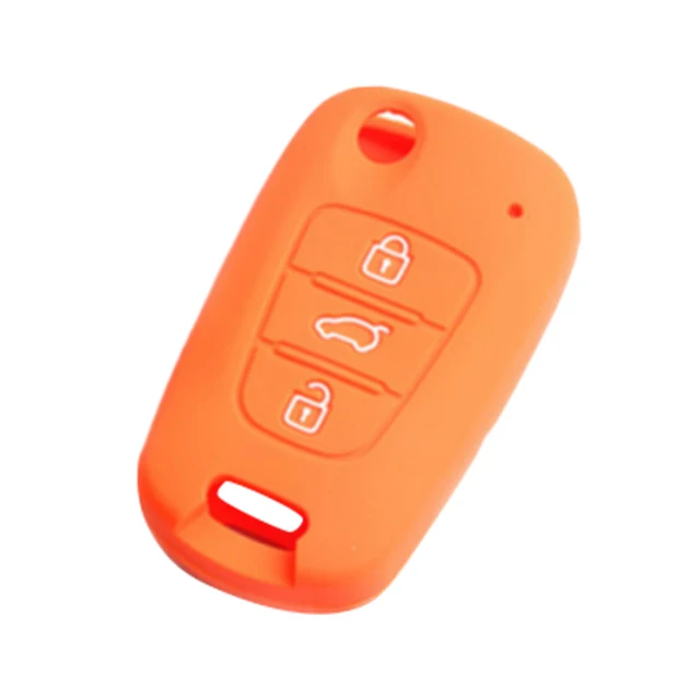 CAR-partment 3 Buttons Silicone Car Key Cover Case For Kia RIO K2 K5 Sportage Sorento For Hyundai i20 i30 i35 iX20 Solaris Verna -