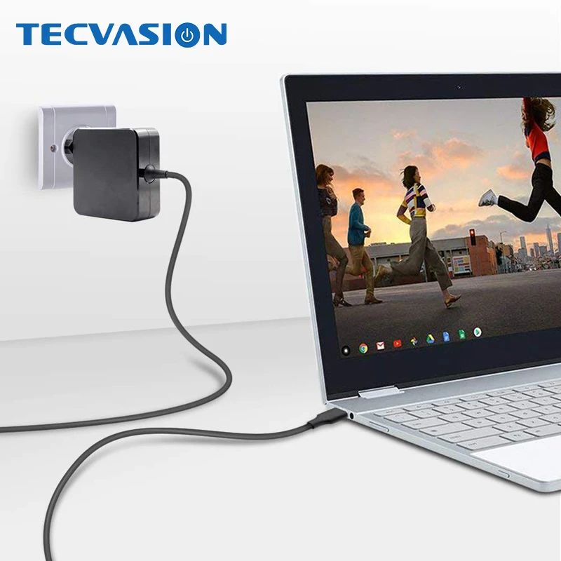 Сетевой адаптер USB Type C для ноутбука 90 Вт 65 зарядное устройство PD MacBook 2018 Samsung Chromebook
