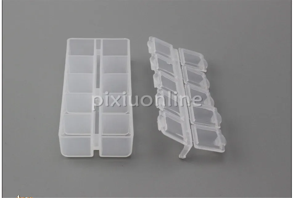 

1pc DS405b 10grids Food-grade PP Box 8.8*4.4*2.1cm Independent Lid Tablet Capsule Storage Box Sale at a Loss Italy Spain
