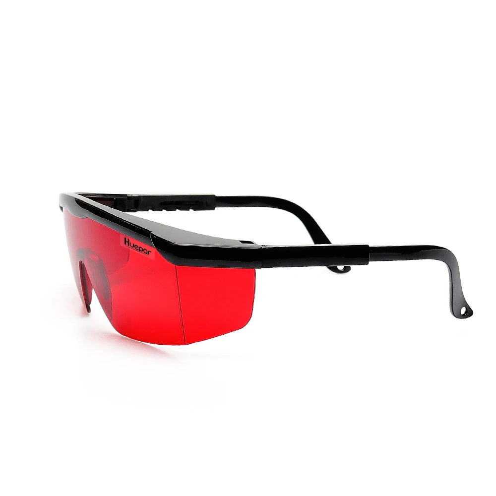 Huepar красные Лазерные улучшенные очки, регулируемые лазерные защитные очки, защитные очки, поперечные поворотные защитные очки