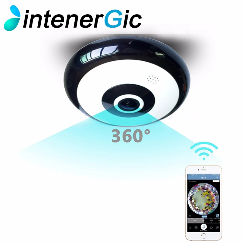 360 Mini Wifi IP Camera 360 Degree Camera IP 1.0mp Fisheye Panoramic 720P WIFI PTZ IP Cam Wireless Video Camera