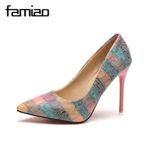 

FAMIAO Women pumps party wedding shoes super high heel pointed toe zapatos mujer chaussure femme talon brand ladies shoes 2017