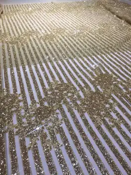 

SH-058 pretty Shinning glued Glitter Fabric for wedding Dress