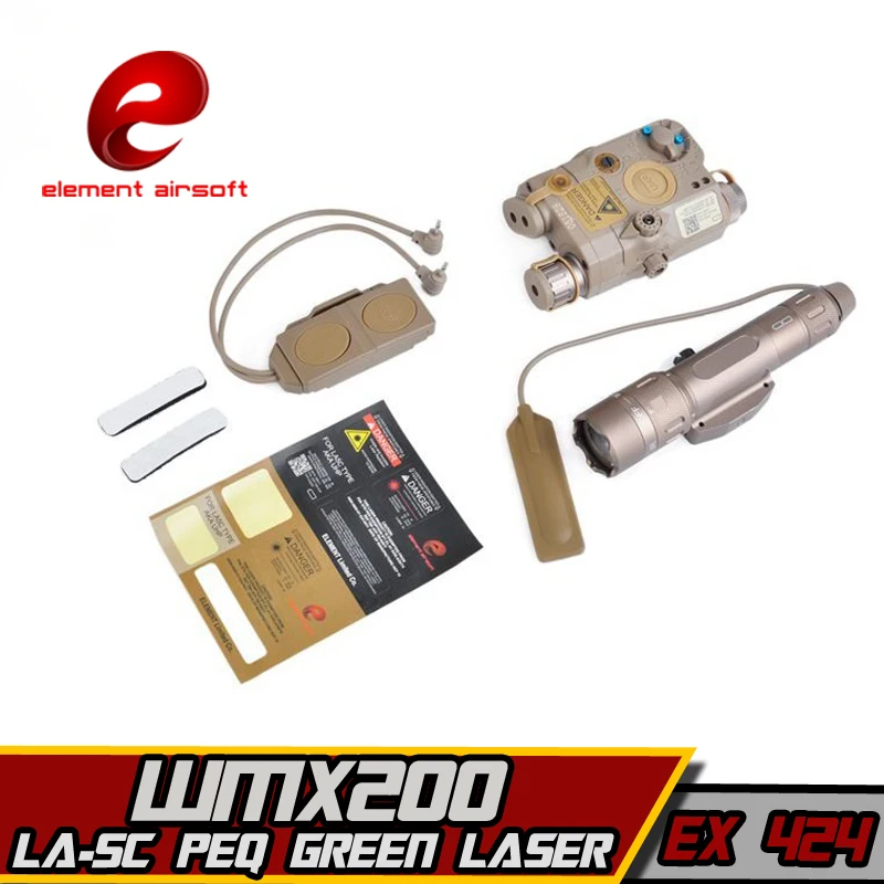 - EX424 Element SF LA5C PEQ UHP Appearance Green laseramp WMX200 Flashlight ampDouble Remote Control Airsoft Flashlight combination