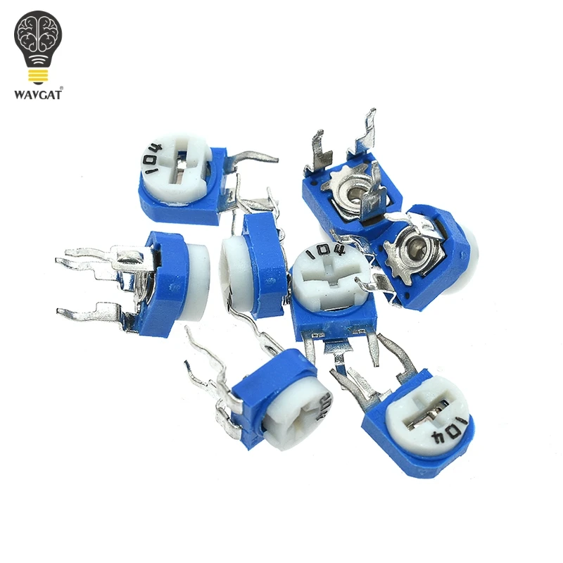 20pcs RM065 RM-065 100 200 500 1K 2K 5K 10K 20K 50K 100K 200K 500K 1M ohm Trimpot Trimmer Potentiometer variable resistor multiturn potentiometer linear potentiometer rotary potentiometer potentiometer kit trimmer potentiometer adjustable resistor electronic components