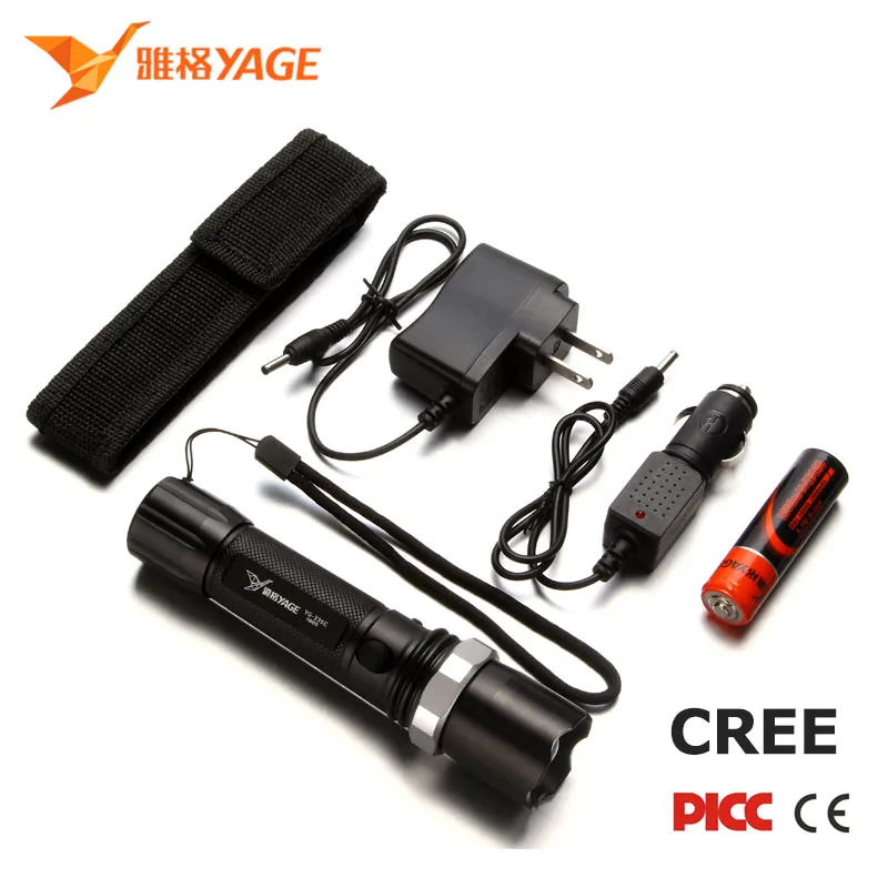 

YAGE 336C Rechargeable 18650 flashlight cree Led Flashlight Torch Lanterna Torche Lampe Lantern lampe de poche Zoomable Flash