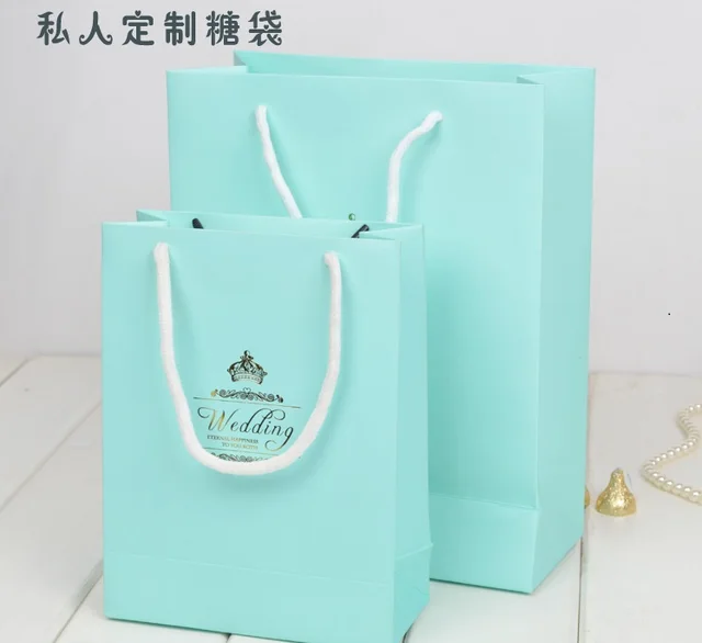 Free Shipping Personalized Paper Tiffany Blue Handbag Wedding Free Shipping Personalized Paper Tiffany Blue Handbag Wedding Souvenir Favor Gift Bag Guests Giveaway Candy Box 100pcs Whole