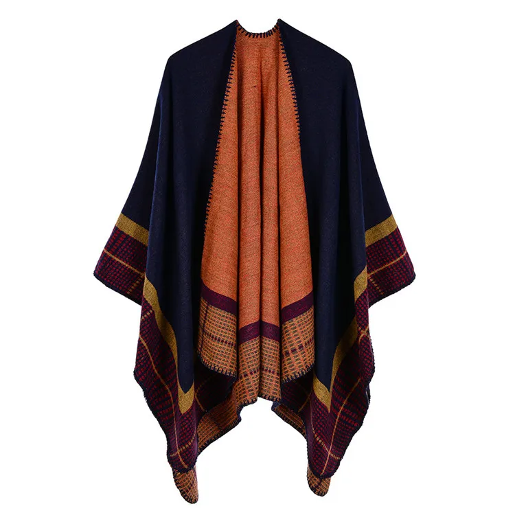 TagerWilen, роскошный бренд, женский зимний шарф, теплая шаль, маленькое квадратное одеяло, вязаная накидка, Кашемировое пончо, накидки 165 - Цвет: 2