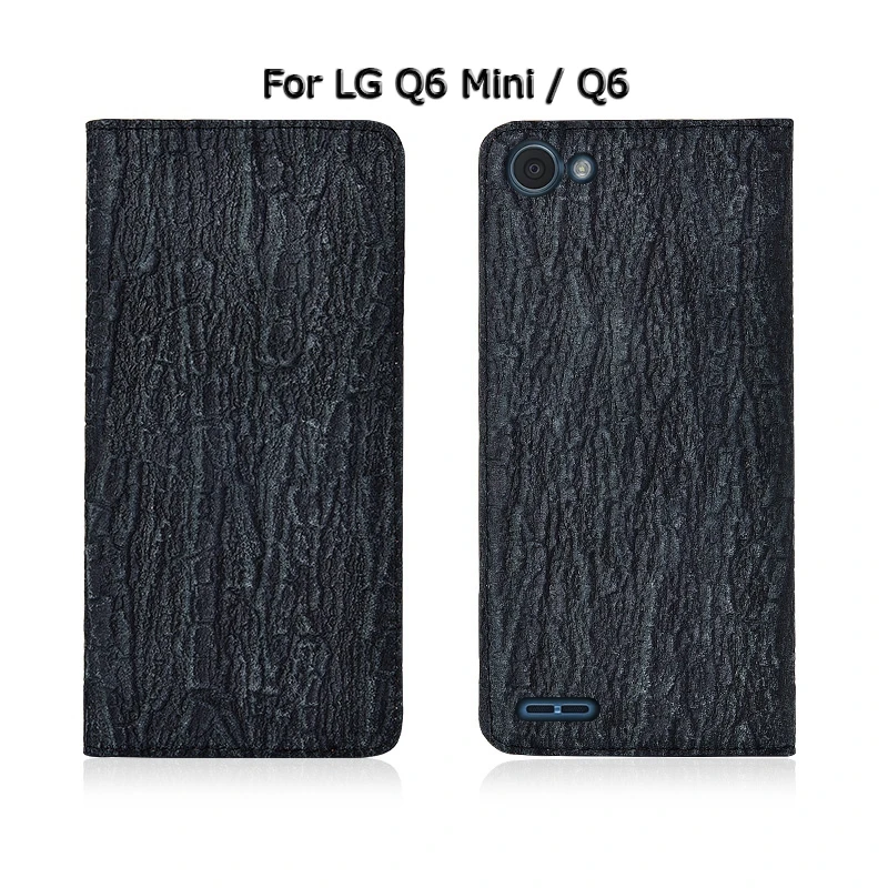Дерево Текстура натуральная кожа Магнитный чехол для телефона для LG Q6 Q7 Mini G6 G7 ThinQ откидной Чехол-подставка