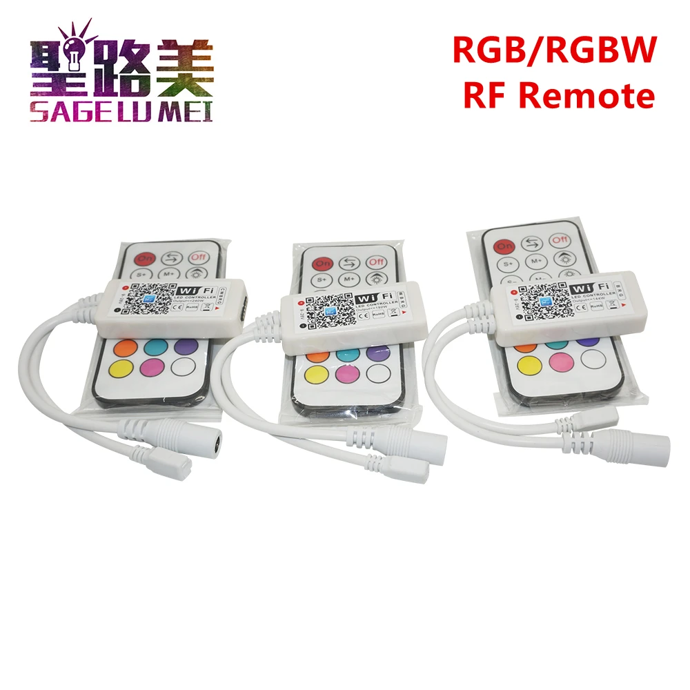 

DC12-24V Wireless WIFI LED RGB / RGBW Controller RF Remote Control IOS/Android Smart Phone Wireless for RGBCW/RGBWW rgbLED Strip