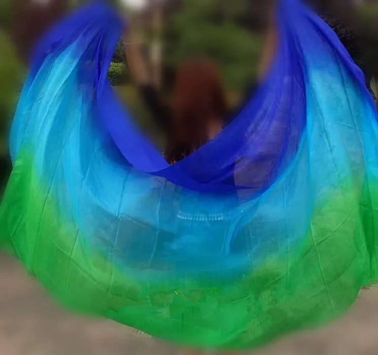 

Factory Wholesale Children Women Belly Dance Silk Veil Gradient 100% Silk Scarf Multi Color Size Customized Design Free Shipping