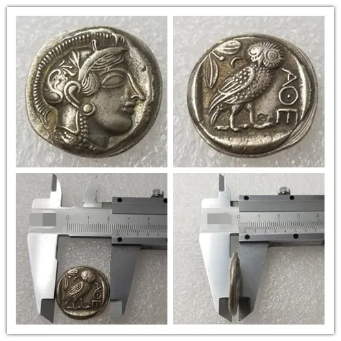 Редкий старинный греческий монета-415 Tetradrachm копия монет - Цвет: 7