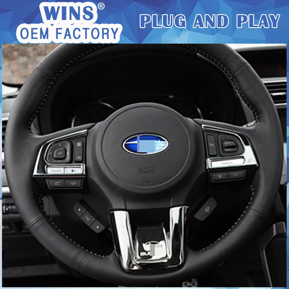 

ABS Chrome Steering Wheel Sequins Cover Sticker For Subaru outback 2015 2016 2017 steering wheel button cover trim Accessories