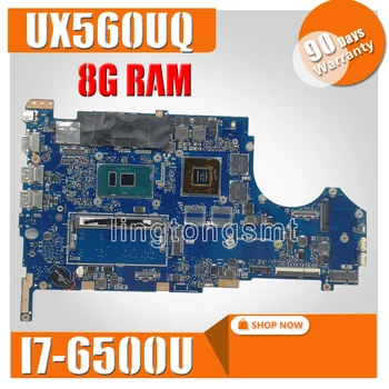 شراءUX560UQ لوحة أم للكمبيوتر المحمول For Asus UX560 UX560U UX560UQK UX560UQ UX560UX اللوحة الأم اختبار موافق I7-6500CPU 8G RAM GT940M/2GB