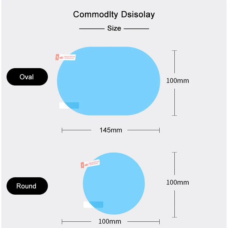 2 шт./компл. Анти-туман автомобиля зеркало окно совсем прозрачную пленку мембрана анти-блики Водонепроницаемый непромокаемый автомобильный Стикеры автомобильные аксессуары