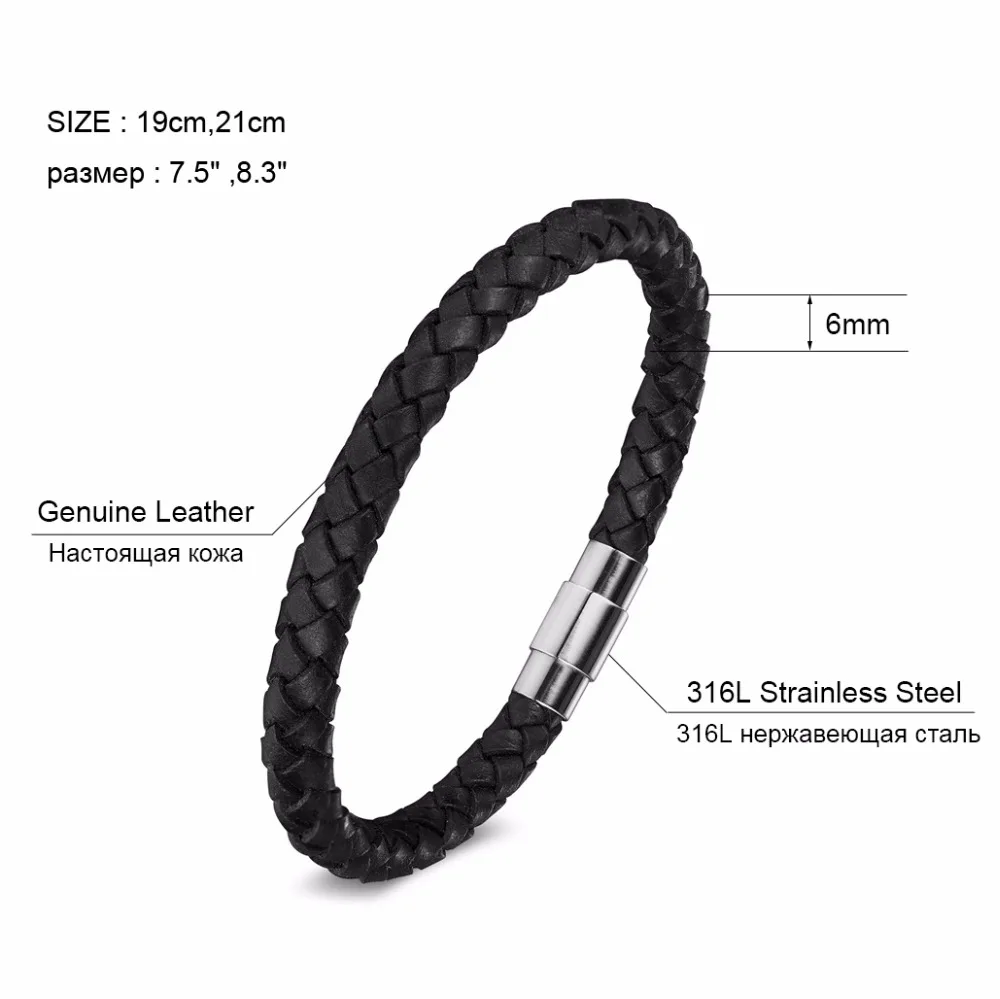 Bracelet jewelry XQNI Chain Bracelet Men Genuine Leather Bracelets Leather Bracelet women Male Magnet Stainless Steel Rope Bracelets men