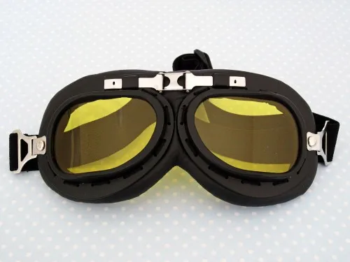 Шлем Daft Punk Goggles аксессуары в стиле стимпанка очки черная оправа мотоциклетные очки для мотокросса маска свободный размер унисекс - Цвет: black-yellow