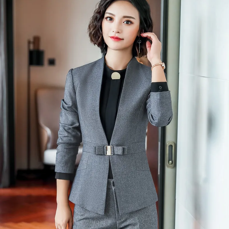 us 41 5 5 off skirt or pants suit women business interview long sleeve blazer and pant or skirt office ladies plus size work wear clothing in pant interview skirt suit