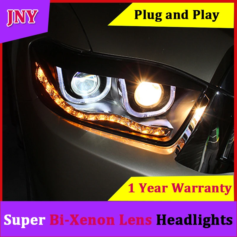 Фара для фары Toyota Highlander 2009-2012 Светодиодный фонарь двойной U светодиодный drl H7 hid