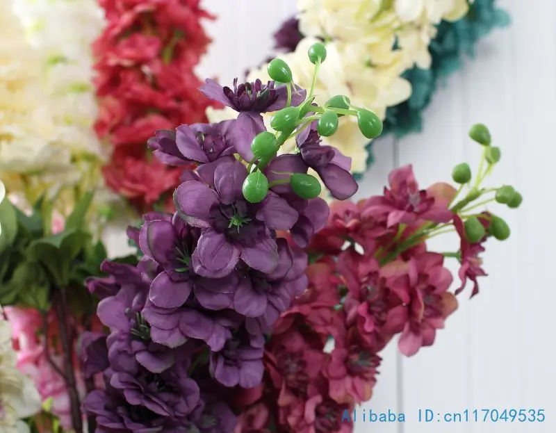 1 PCS Beautiful Artificial Matthiola incana Long stem Silk Flowers Home Decoration Gift F272in