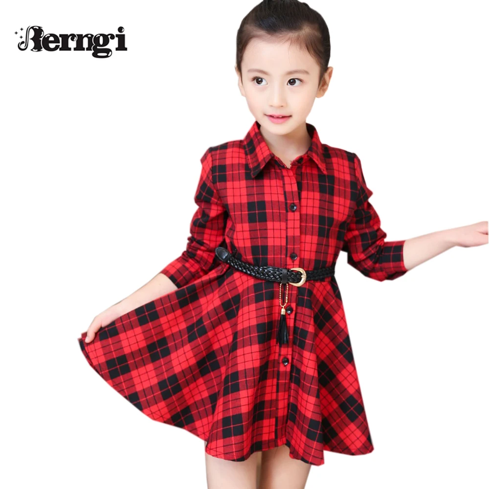 Платье в клетку для девочек; новое весеннее платье для девочек с длинными рукавами; детское платье принцессы для подростков; детская одежда двух цветов