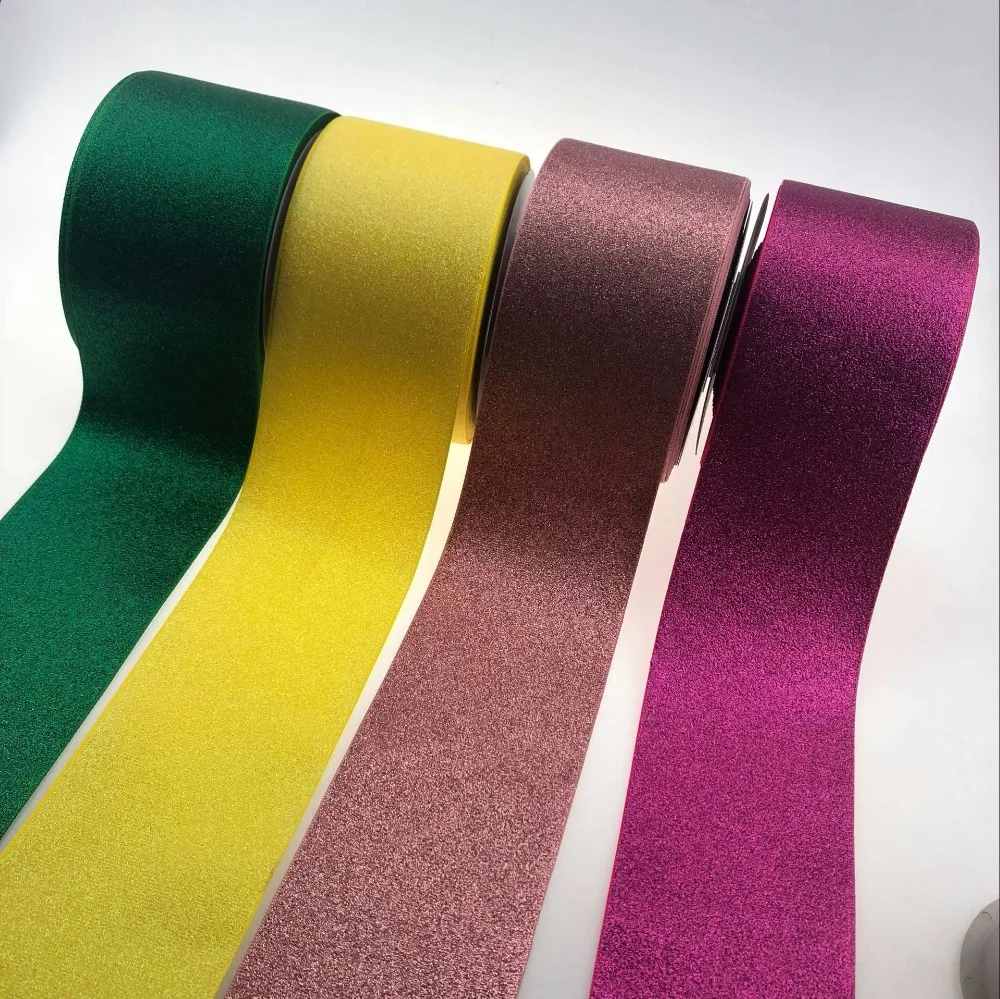 BOCA 75MM Solid Glitter Ribbon 50 Yards Per Color