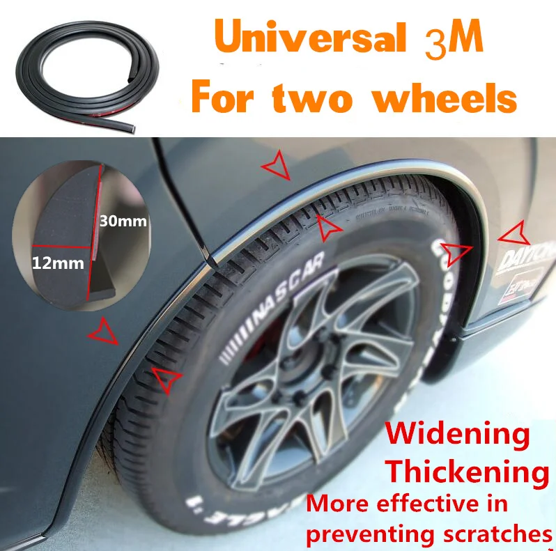 118/" Carbon Fiber Car Fender Flare Wheel Eyebrow Protector Wheel Arch Trim Strip