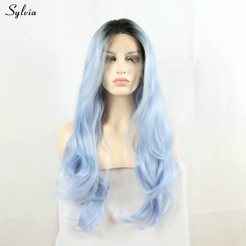 ombre pastel blue wavy_