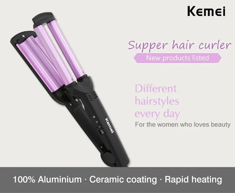 Волосы Kemei Стиль r для завивки волос Профессиональный автоматический выпрямитель для волос ролики с мягким задником Инструменты для укладки волос, объем Стиль KM