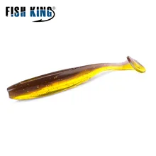 FISH KING 8-20 шт./лот, 3 г, 6,5 г, мягкие рыболовные приманки для ловли рыбы, 75 мм, 100 мм, воблеры для ловли басов, Shad, силиконовая пластиковая рыболовная приманка