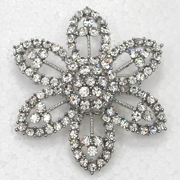 

60pcs/lot Mixed Color (Can Notes Color) Wholesale Fashion Brooch Rhinestone Bridal Wedding Flower Pin brooches C102093