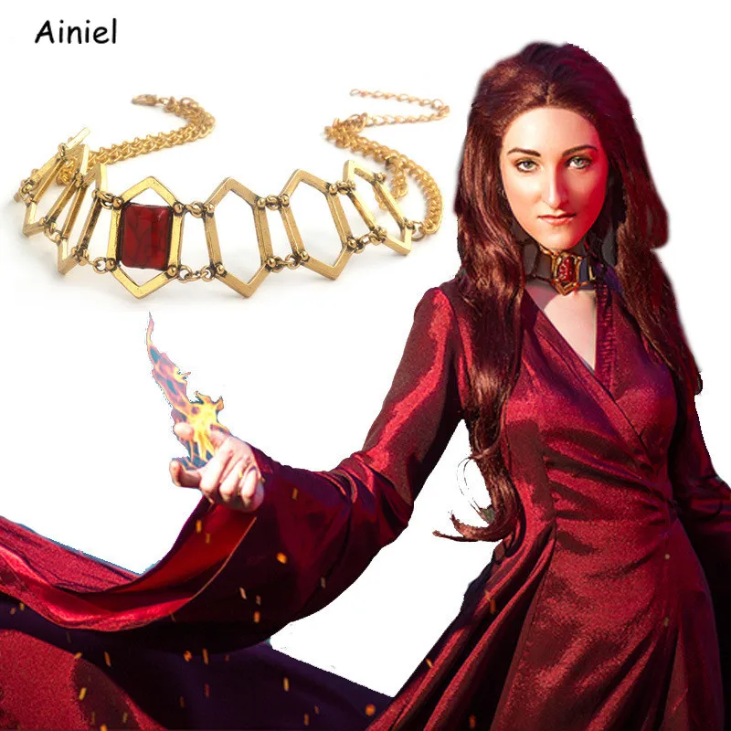 

A Song of Ice and Fire Game of Throne Coaplay Melisandre Necklaces Pendants R'hllor King's Priestess Red Shadow Lady Jewelry