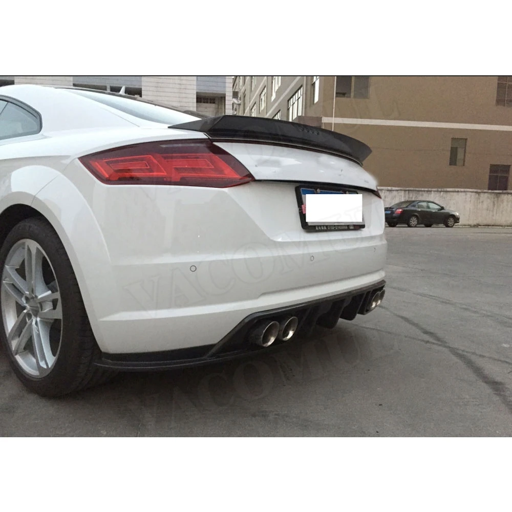 Углеродного волокна диффузор, губа на задний бампер для Audi TT TTRS- четыре Выпускной BT Стиль
