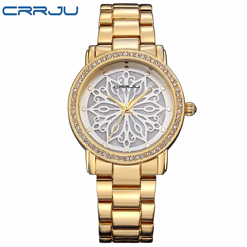Crrju Women Watches 2018 Top Luxury Brand Fashion Charms Rose Gold Women Watch Diamond Ladies  Wristwatch relojes mujer 2019 (20)