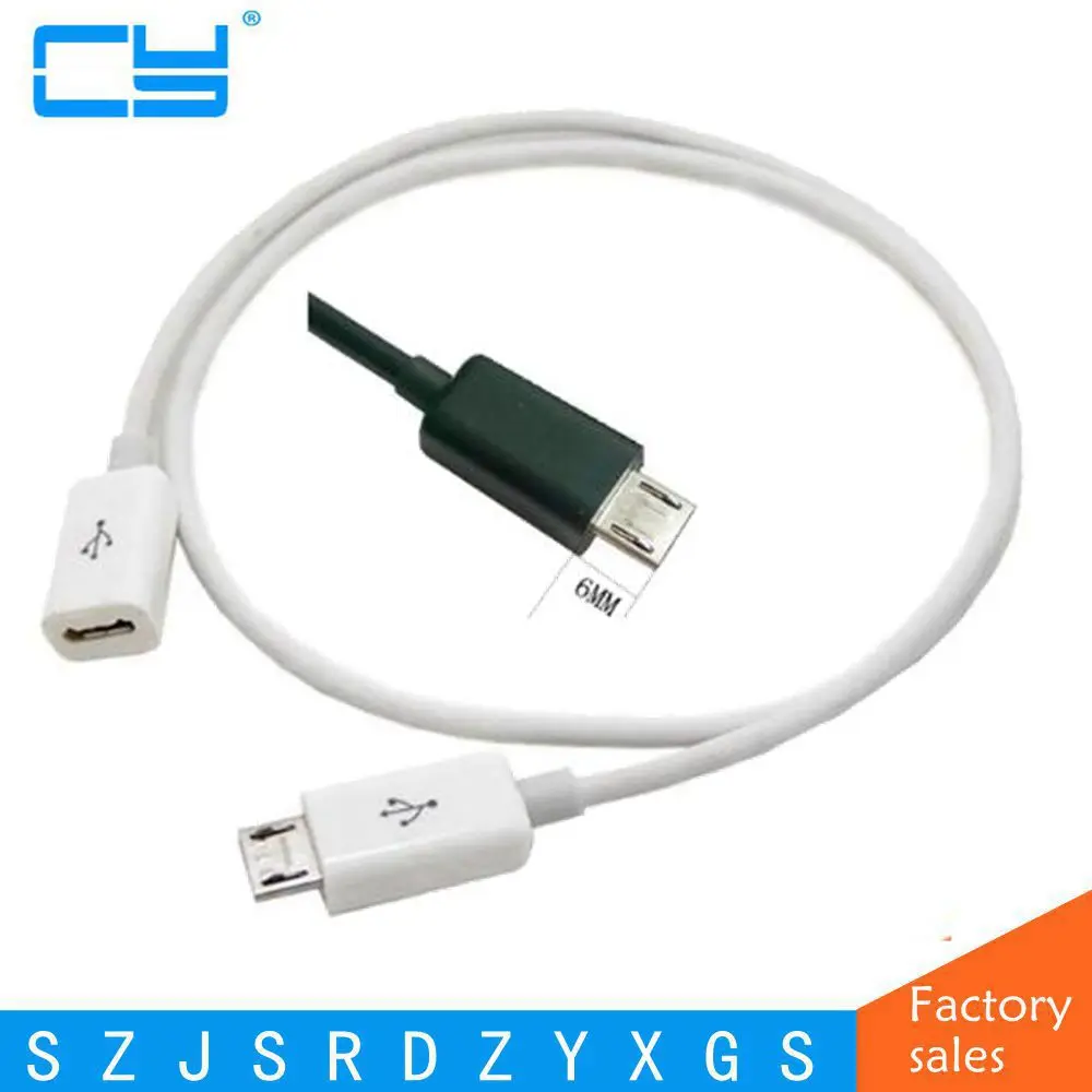Женский и мужской 1 м Micro USB удлинитель OTG зарядное устройство 5P кабель свинца для