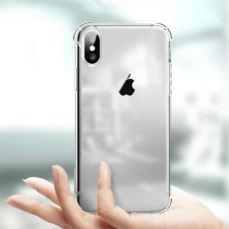 Shockproof Case For iPhone XS Max X XR 7 8 6 6S Plus 5S Phone Protective Cover Silicone Clear Soft 5.8 6.1 6.5inch Bag |