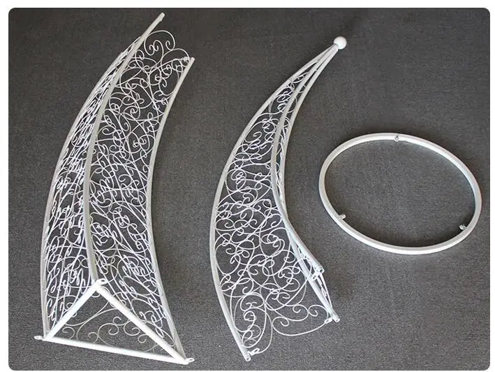 New style wedding props iron arched door sen outdoor wedding stage layout moon gate happiness door.